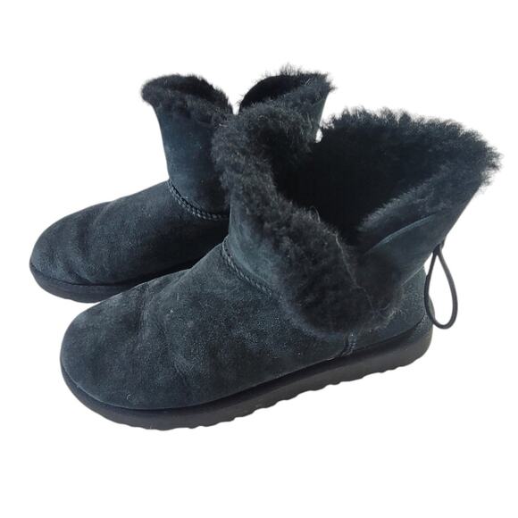 UGG Shoes - UGG Mini Bailey Suede and Shearling Boots Women's Size 9